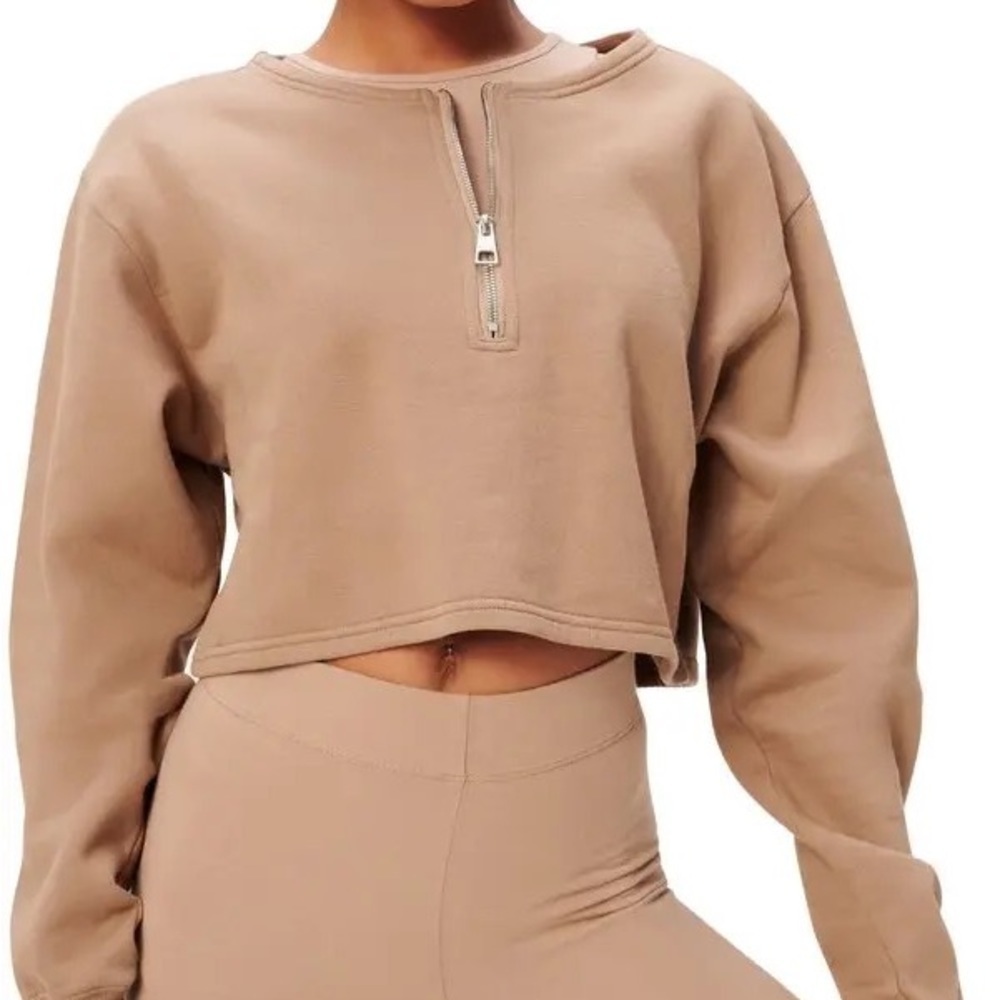 Good American Crop Pull Over  Sweater